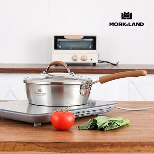 莫克兰德 304诺卡不锈钢煎锅麦饭石不粘加深平底炒锅电炉燃气通用