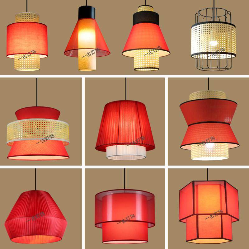 手工竹编火锅店餐厅吊灯笼饭店茶楼创意中国风红色铁艺餐饮店民宿,家装灯饰光源,客厅吊灯,淘宝优惠券,粉丝福利购,淘宝优惠卷