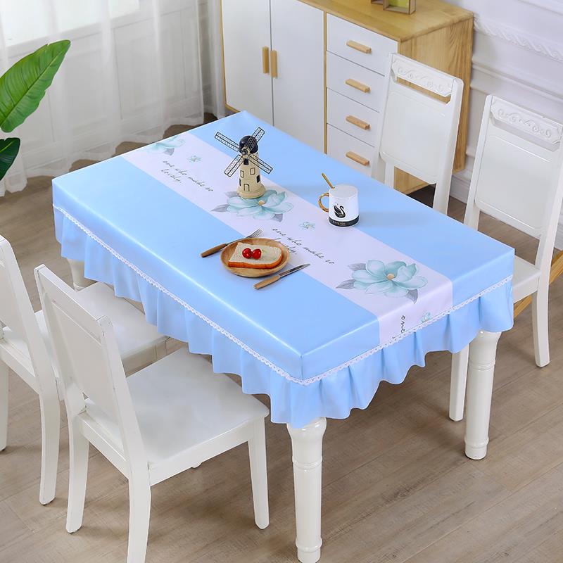 桌布餐桌罩布艺全包防尘家用客厅防水防滑台布茶几长方形餐桌套罩