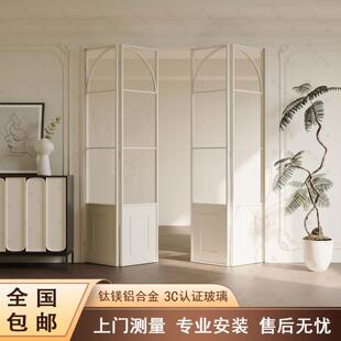 法式覆古推拉折叠门隐形门阳台客厅厨房卧室隔断铝合金无地轨移门