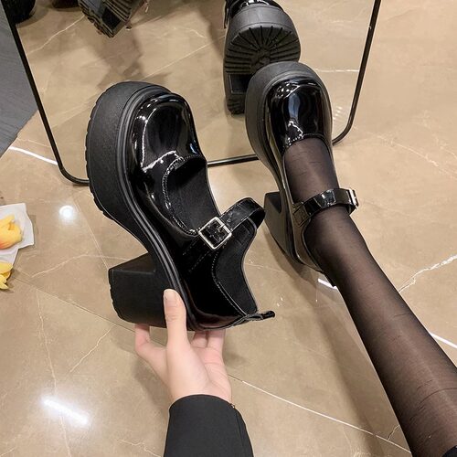 啄木鸟气质小皮鞋女单鞋玛丽珍鞋