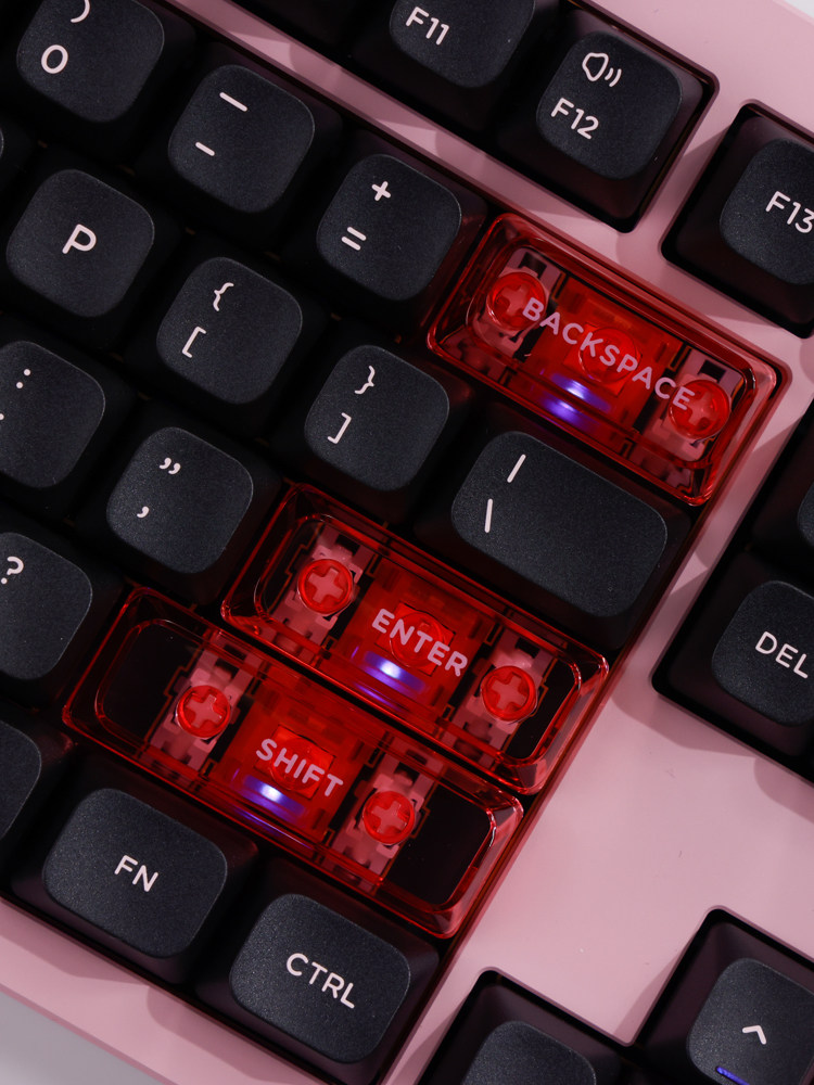 NUPHY GEM MSA HEIGHT KEYCAPS CLEAR CRYSTAL PC MECHANICAL KEYBOARD KEYCAPS TRANSLUCENT KEYCAPS COMPLETE SET
