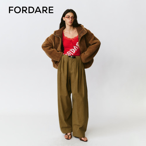 FORDARE/福蝶25秋冬立体小熊耳朵环保皮草