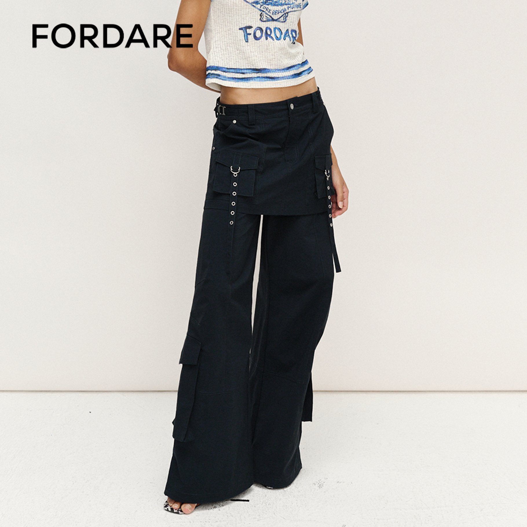 FORDARE工装降落伞裙裤