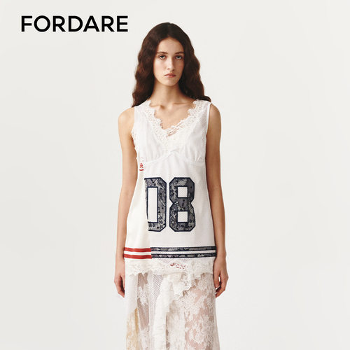 FORDARE/福蝶26春夏运动感拼接上衣