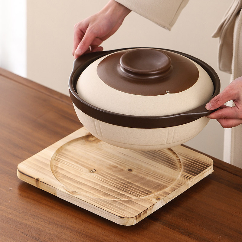 煲仔饭专用砂锅垫子围炉煮茶隔热垫石锅垫砂锅垫子底座托盘木板垫,餐饮具,餐垫,淘宝优惠券,粉丝福利购,淘宝优惠卷