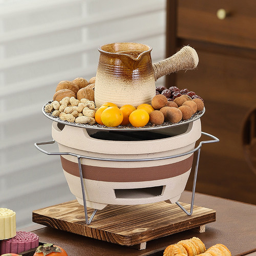 冬天围炉煮茶烤火炉套装器具全套户外家用室内烧烤炉炭炉罐罐茶壶