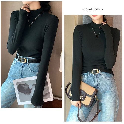 保暖加厚双面德绒修身长袖