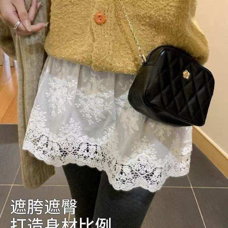 卫衣叠穿a字蕾丝打底半身裙薄软搭配小屁帘毛衣下摆小屁裙子帘子,女装/女士精品,半身裙,淘宝优惠券,粉丝福利购,淘宝优惠卷