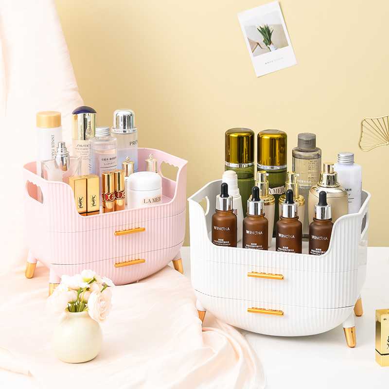 直供化妆品收纳盒轻奢高级感大容量防尘口红面膜护肤品置物架