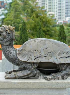 玻璃钢铸铜龙龟雕塑定制仿铜青龙朱雀玄武白虎麒麟凤凰雕像摆件