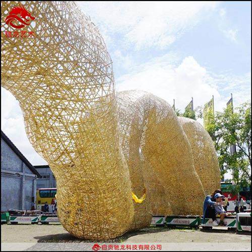 竹艺景观装置定制竹篾编织艺术地景园艺大地艺术竹艺异形定做厂家
