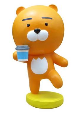玻璃钢雕塑网红Kakao公仔卡通布朗熊户外大型摆件商场奶茶店装饰