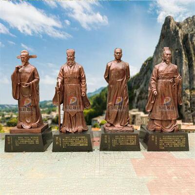 玻璃钢仿铜雕像古代治水人物大禹林则徐苏轼王景铸铜校园广场雕塑