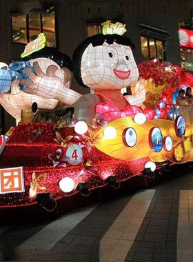 巡游花车彩车户外商业宣传演出展览道具蝶恋花厂家室外造型