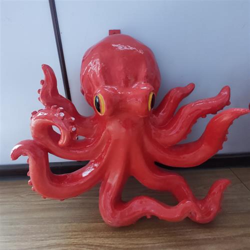 玻璃钢仿真八爪鱼雕塑树脂海洋生物章鱼模型摆件海鲜店铺招牌装饰