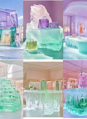 玻璃钢户外雕塑定制透明树脂室内摆件酒店创意大型高档装饰品定做