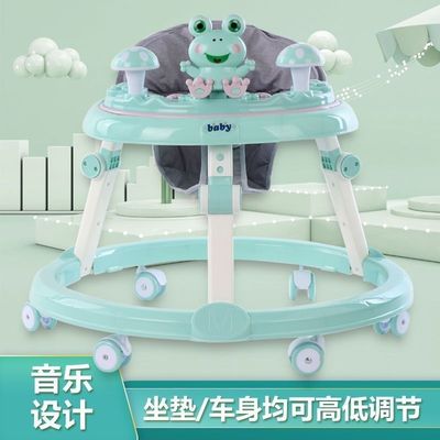 防o型腿多功能防侧翻折叠学步车