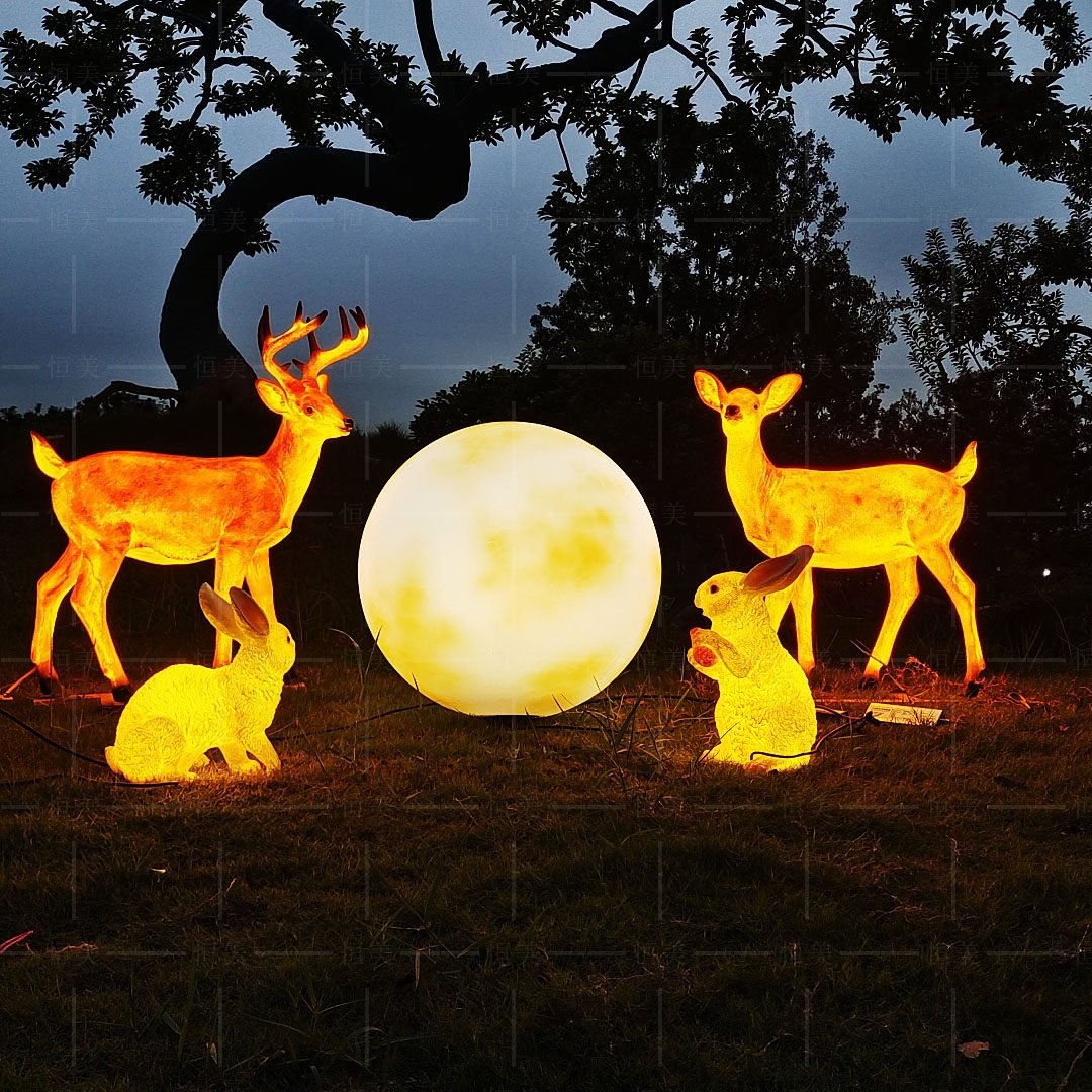 LED发光鹿造型灯 网红打卡场景布置圣诞节户外装饰兔子摆件亮化灯,家装灯饰光源,室内LED灯带,淘宝优惠券,粉丝福利购,淘宝优惠卷