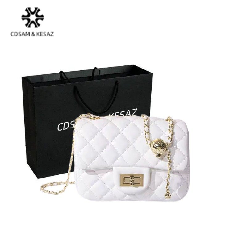 官网小c&k女包2023新款高级感时尚轻奢手提斜挎包欧美链条小方包1