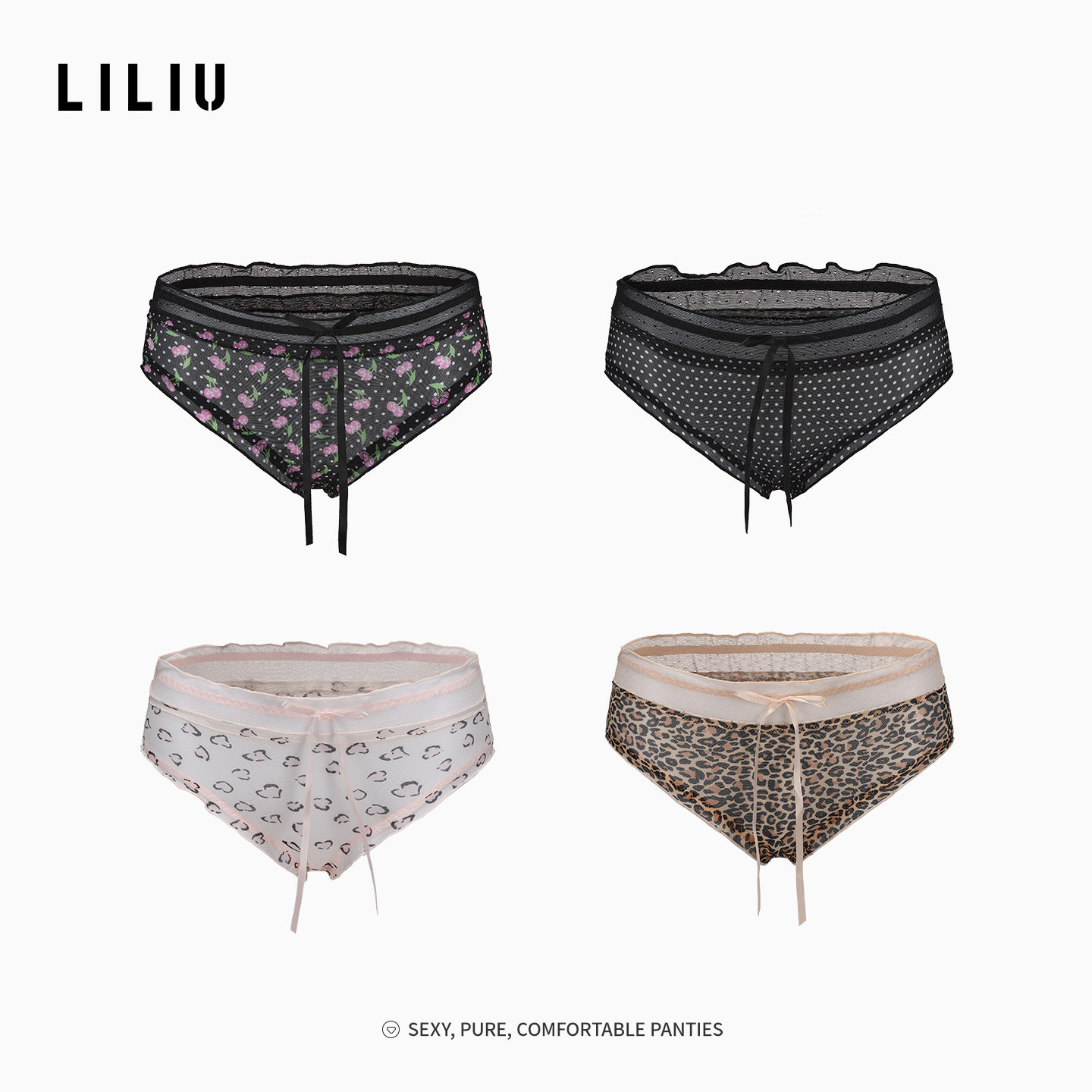 LILIU新款纯欲性感豹纹内裤女图片