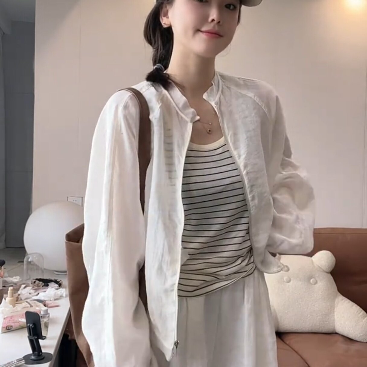 韩系立领薄款防晒衣外套女夏季图片