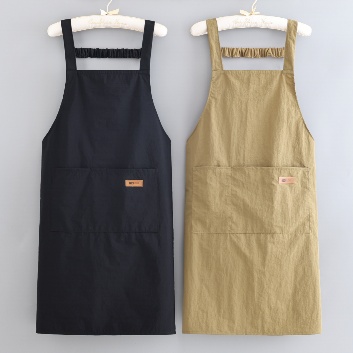 舒适成人围腰防泼水围裙透气厨房做饭干活家用罩衣定制logo工作服