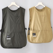 新款 马甲围裙防水防油咖啡店可定制logo印字男女同款 厨房透气文艺