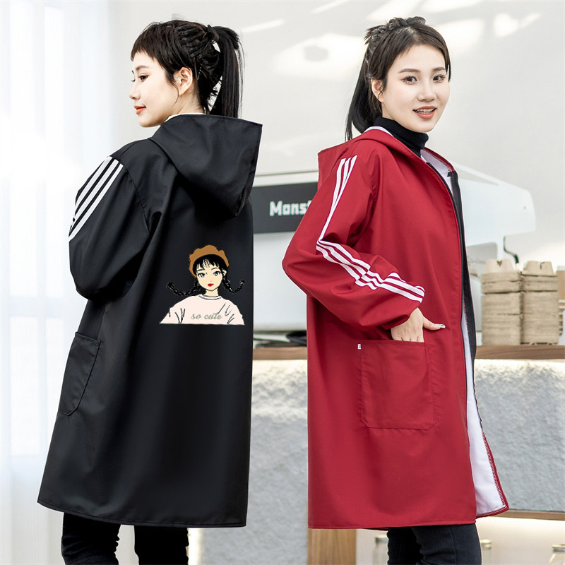 正穿罩衣长袖围裙厨房大人女时尚外套护衣家居做饭上班定制工作服,家庭/个人清洁工具,围裙,淘宝优惠券,粉丝福利购,淘宝优惠卷