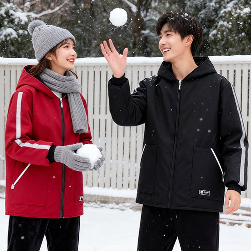 加绒围裙新款加厚罩衣男女