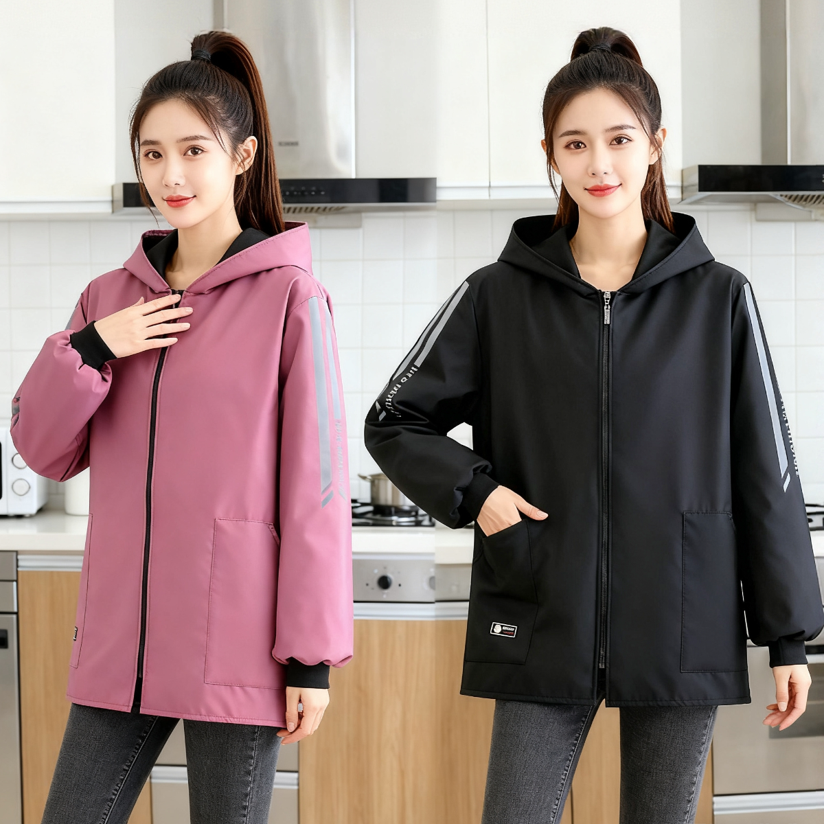 长袖加绒防水御寒家用或工作服