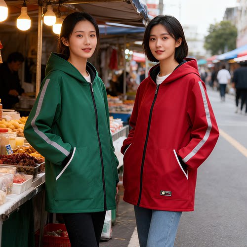 加绒加厚罩衣男女防水