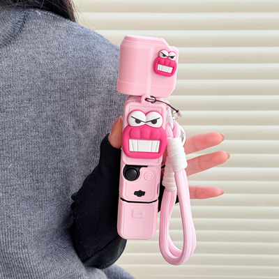 可爱适用大疆OsmoPocket 3云台相机壳硅胶套保护壳防摔磕鳄鱼小新