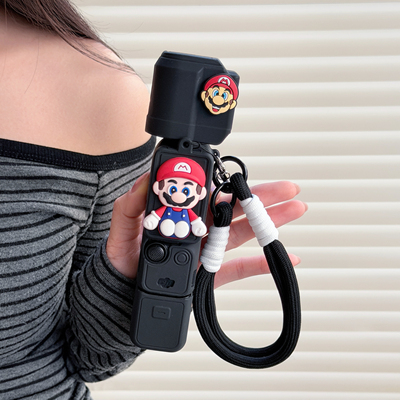 马里奥适用大疆OsmoPocket 3云台相机壳硅胶套保护壳防摔防磕个性