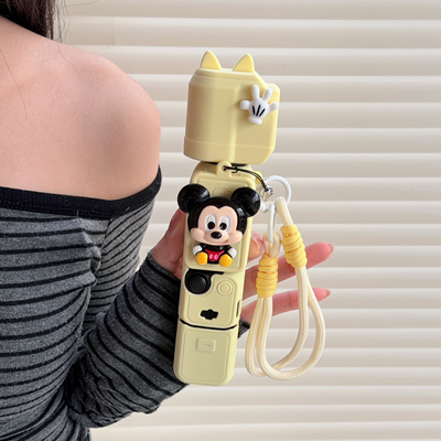 双耳米奇适用大疆OsmoPocket 3保护套云台相机壳硅胶套保护壳挂绳