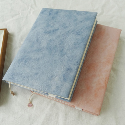 马卡龙色系皮面防水书衣实物超美