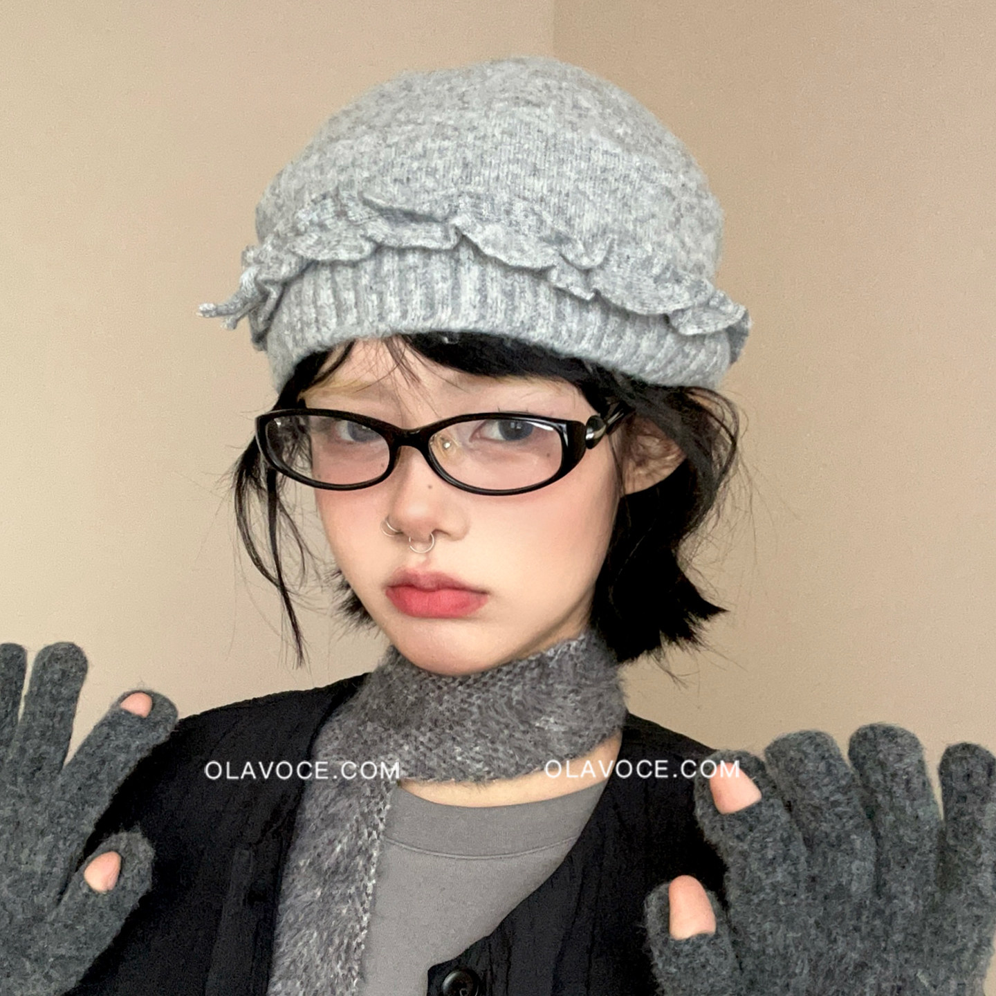 冬季少女花边小众设计版型针织帽羊毛混纺可爱甜美冷帽纯色毛线帽,服饰配件/皮带/帽子/围巾,帽子,淘宝优惠券,粉丝福利购,淘宝优惠卷