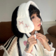 少女情结 软妹蝴蝶结护耳针织耳罩围脖两用女保暖chic毛绒耳捂子