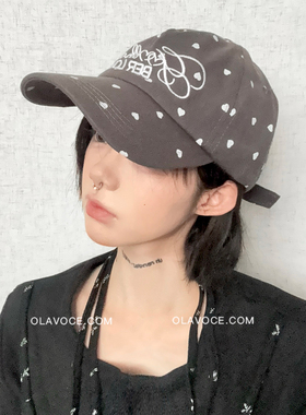 韩版字母刺绣宽檐显脸小鸭舌帽
