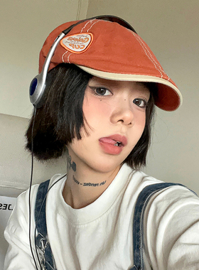 俏皮一下/小众复古报童帽男辣妹y2k可爱前进帽女春秋刺绣撞色帽子