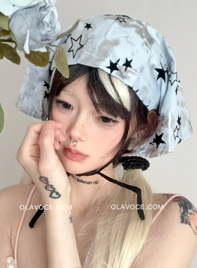 y3k甜酷星星堆堆帽女拍照