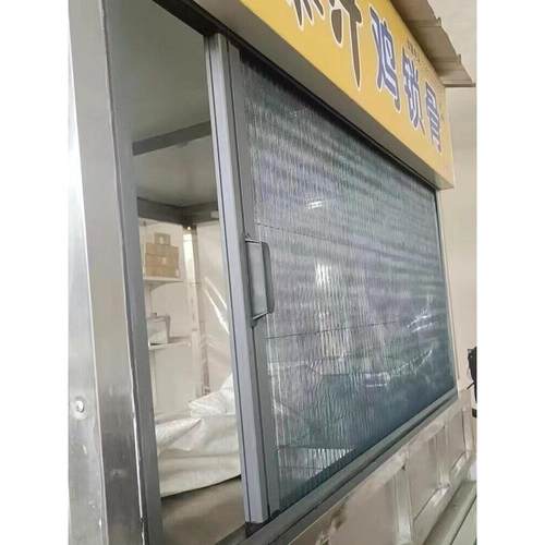 定制小吃车餐车隐形纱窗食堂出餐口三轮车摆摊专用隐形折叠纱窗门