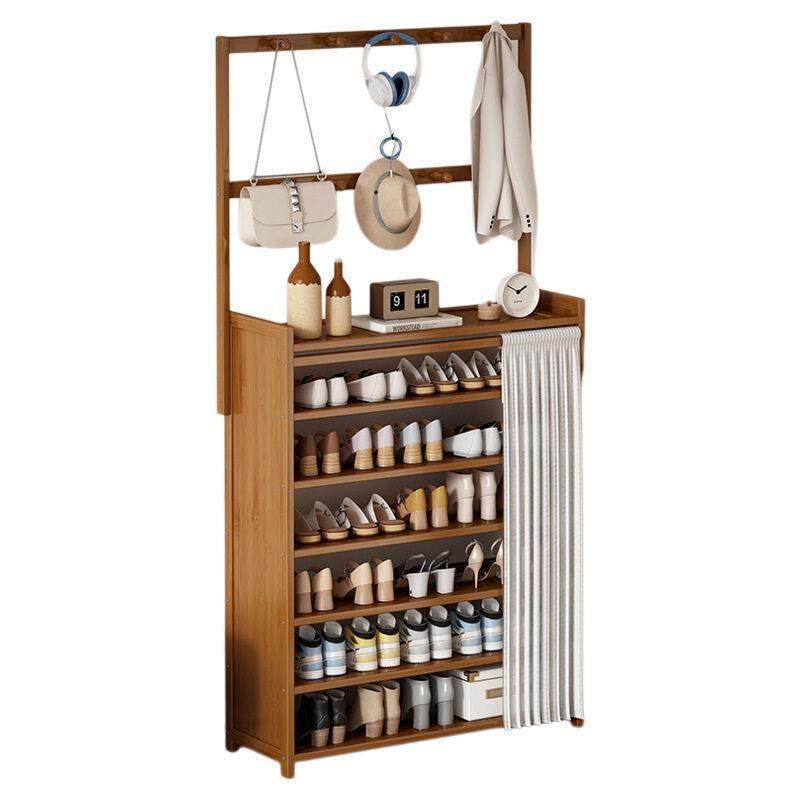 鞋架子靠墙入户门口挂衣架一体家用门口出租屋多功能防尘置物架,收纳整理,鞋子收纳架,淘宝优惠券,粉丝福利购,淘宝优惠卷