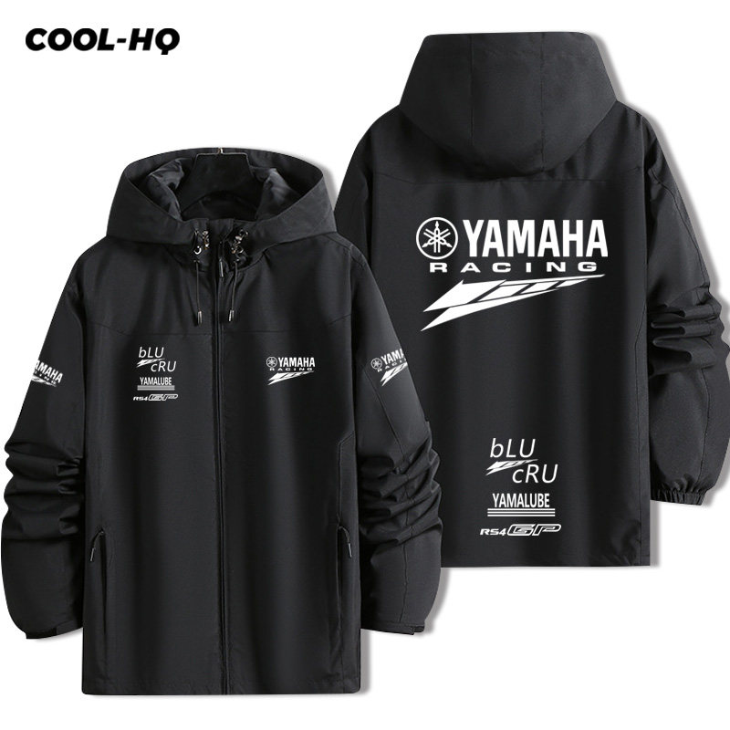 可定制YAMAHA雅马哈摩托车GP厂队赛车服连帽冲锋衣男女外套夹克潮