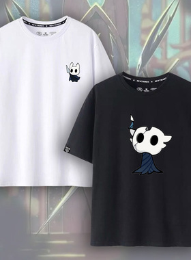 空洞骑士Hollow Knight联名游戏周边纯棉短袖T恤夏季学生休闲半袖