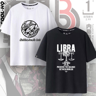 血界战线幻界战线雷欧联名周边纯棉短袖T恤男生2025新款夏季半袖