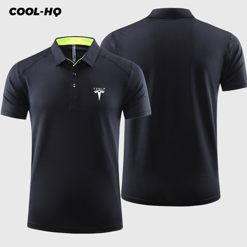 可定制特斯拉Tesla工作服速干polo衫男女工装薄款翻领短袖T恤夏季
