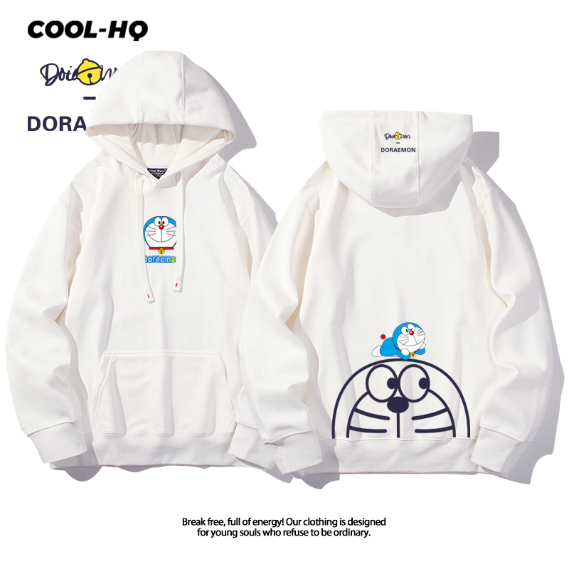 哆啦A梦日系动漫周边二次元情侣男女春秋连帽卫衣百搭宽松上衣服