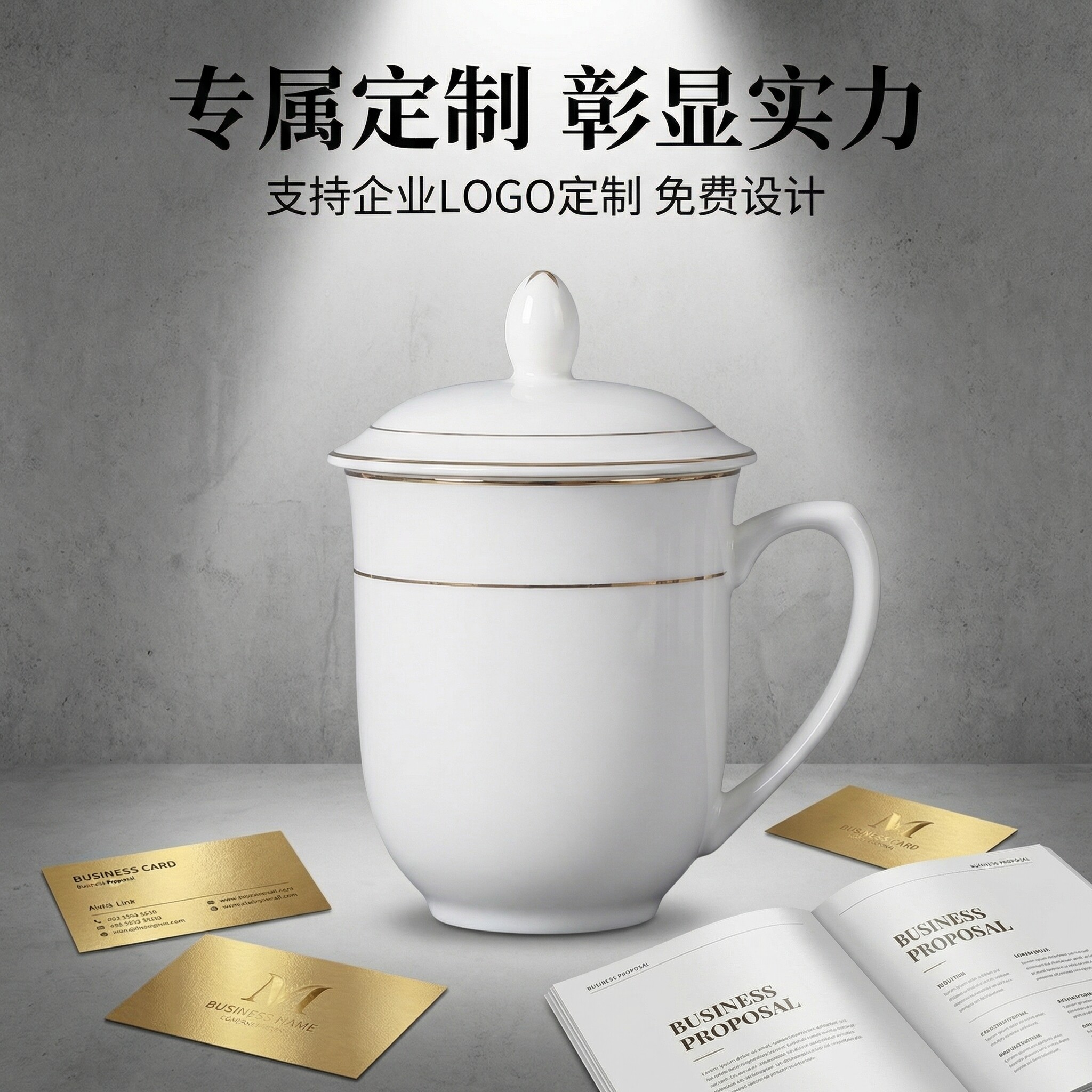 批发定制LOGO陶瓷马克杯会议杯