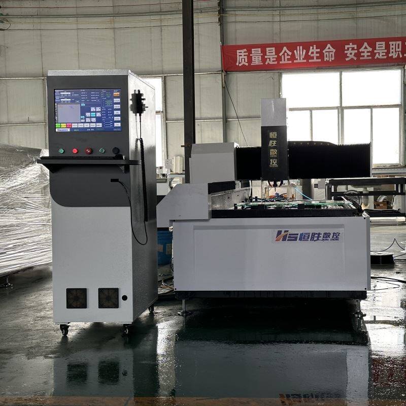 恒胜0825型玻璃钻铣磨一体机淋浴房极窄门切割打孔磨边玻璃铣型机